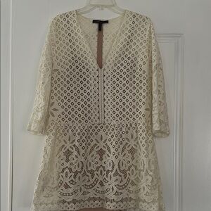 BCBGMaxAzria Cream Lace Top